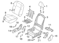 Seat Cushion Pad (Right, Front)