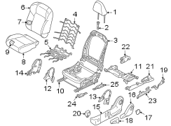 Seat Cushion Pad (Left, Front)