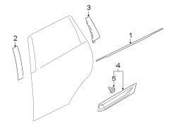 Door Belt Molding (Rear, Upper)