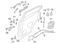 Door Hinge (Left, Rear, Lower)