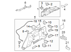 Interior Quarter Panel Trim Panel (Left, Lower)