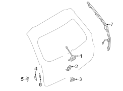 Shim, Tailgate Damper Stop. 