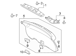 Liftgate Trim Cover Cap (Lower)