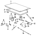 Lift Cylinder. Trunk Gas Strut. (Rear)