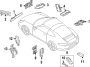 Diagram KEYLESS ENTRY COMPONENTS. for your Porsche