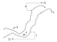 Image of A/C Refrigerant Discharge Hose (Rear, Lower) image for your 2005 Porsche Cayenne  Base Sport Utility 