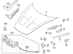 Image of Hood Lift Support image for your 2014 Porsche Cayenne   