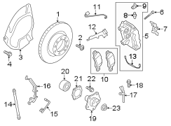 Image of Disc Brake Pad Wear Sensor Bracket image for your 2024 Porsche Cayenne  Coupe Sport Utility 