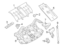 Clip. Bumper. Cover. Retainer. Hardware used to attach.