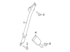 Diagram Restraint systems. Rear seat belts. for your Porsche
