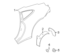 Image of Quarter Panel Splash Shield image for your 2023 Porsche 718 Cayman   