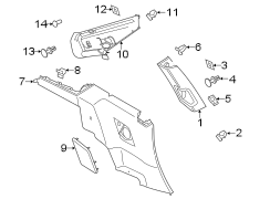 Interior Quarter Panel Trim Panel (Front, Upper, Lower)