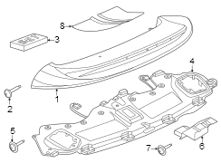 Image of Bracket. Grille. Center mount. Drive unit bolt. Spoiler.  A bracket for a Spoiler. image for your 2024 Porsche 911 GT3 RS Coupe 4.0L 6 cylinder RWD