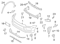 Image of Bumper Guide (Upper). A guide, typically in. image for your 2023 Porsche Cayenne  E-Hybrid Platinum Edition Sport Utility 