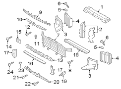 Image of Radiator Support Air Deflector (Upper, Lower) image for your 2022 Porsche Cayenne  Turbo GT Coupe Sport Utility 