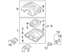 Image of Air Filter Housing Insulator (Lower) image for your 2010 Porsche Cayman   