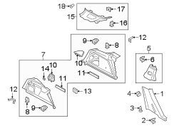 Interior Quarter Panel Trim Panel Access Cover