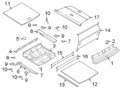 Floor Cover Panel Screw Cover (Rear)