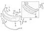 Diagram Front bumper. Bumper & components. for your 2012 Porsche Panamera