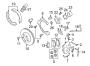 Diagram REAR SUSPENSION. BRAKE COMPONENTS. for your 1986 Porsche