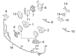 Image of Cruise Control Distance Sensor Bracket image for your 2023 Porsche Cayenne  E-Hybrid Coupe Sport Utility 