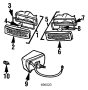 Diagram FRONT LAMPS. FOG & PARK LAMPS. for your 1986 Porsche