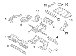 Floor Pan Reinforcement Bracket (Front)