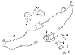 Diagram Rear bumper. Electrical components. for your Porsche