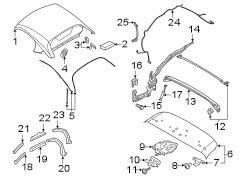 Convertible Top Mounting Plate Screw