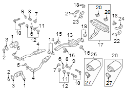 Image of Muffler. Silencer. (Rear) image for your 2024 Porsche Cayenne   