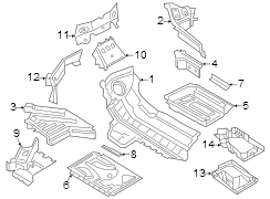 Floor Extension Bracket (Front, Rear, Lower)