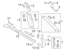 Body A-Pillar Trim Panel Bracket