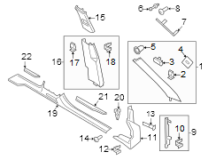 Body A-Pillar Trim Panel Bracket