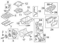 Image of Cover. Cylinder. Retainer. Timing. (Front). Includes Crankshaft Oil. image for your 2021 Land Rover Discovery Sport   