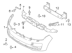 Image of Bumper Cover Bracket (Upper) image for your 2019 Land Rover Range Rover  HSE P400e Sport Utility 