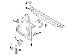 Image of Bracket. Support. Radiator. (Lower). A Bracket for a Radiator. image for your 2022 Land Rover Range Rover  SE Sport Utility 