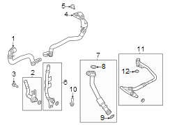 Image of Turbocharger Coolant Line image for your 2013 Land Rover Range Rover Sport   