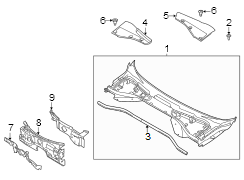 Image of Panel. Cowl. Top. Cowl Side Panel. image for your 2015 Land Rover Range Rover  HSE Sport Utility 