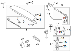 Image of Liftgate Trim Cover (Upper) image for your Land Rover