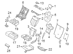 Image of Seat Belt Guide (Rear) image for your 2018 Land Rover Range Rover Velar 3.0L V6 A/T S Sport Utility 