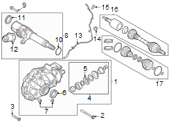 Image of Differential Pinion Seal (Front, Rear) image for your 2019 Land Rover Range Rover Evoque  SE Premium Sport Utility 