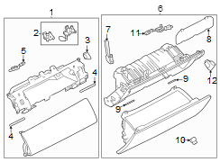 Image of Glove Box Support image for your Land Rover LR2  