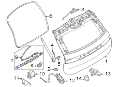 Image of Liftgate Support Strut Holder image for your 2005 Land Rover LR3   