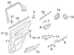 Image of Door Trim Molding (Front) image for your 2010 Land Rover Range Rover Sport  HSE Sport Utility 