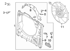 Image of Engine Cooling Fan Shroud image for your 2017 Land Rover Range Rover Sport  HSE Sport Utility 