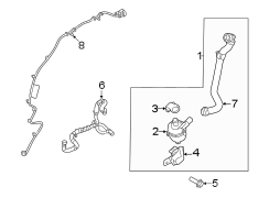 Image of HOSE - TURBOCHAR. HOSES. Inlet hose. image for your 2022 Land Rover Defender 90  X-Dynamic S Sport Utility 