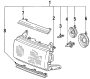 Image of Molding. Rim, Head Lamp, A. Rim, Headlight. (Left, Upper). Part is included in. image