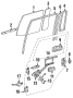 Diagram REAR DOOR. GLASS & HARDWARE. for your 2010 TOYOTA YARIS