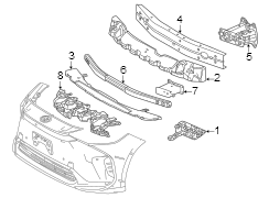 Image of Bumper Cover Reinforcement (Upper, Lower) image for your 2019 Toyota Sequoia   