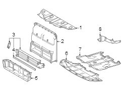 Image of Cover. Shield. (Right, Front). Radiator Support Splash. image for your 1997 Toyota T100   